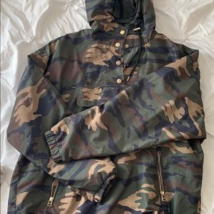 camo rain jacket
